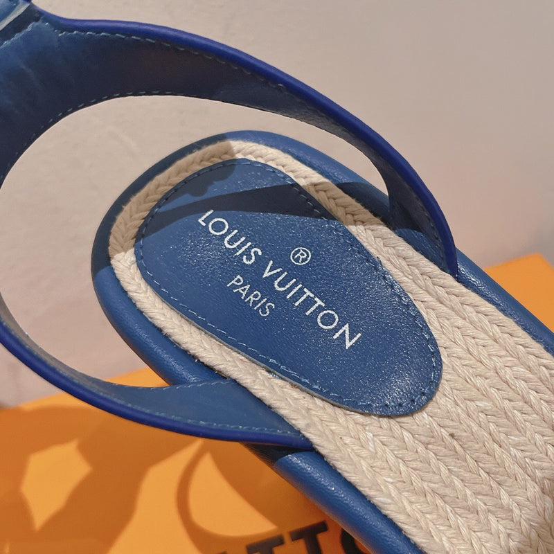 Louis Vuitton Burgundy Platform Heels - Angled View