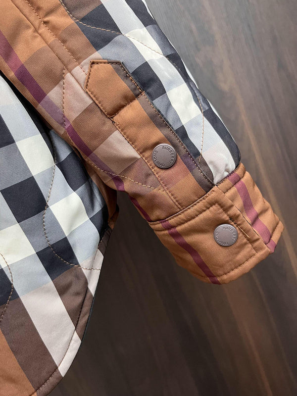 Close-up of Burberry designer clothing craftsmanship