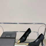 Close-up of Saint Laurent shoes craftsmanship