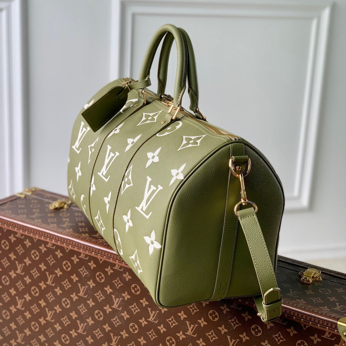Louis Vuitton Bags- Louis Vuitton Lou Keepall 45 Bag Elegant Everyday Designer Handbag