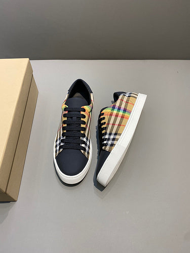 Burberry Red Platform Heels - Full Silhouette View