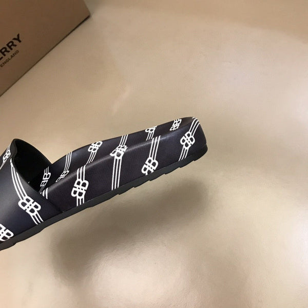 Burberry Burgundy Bow-Detail Flats - Angled View