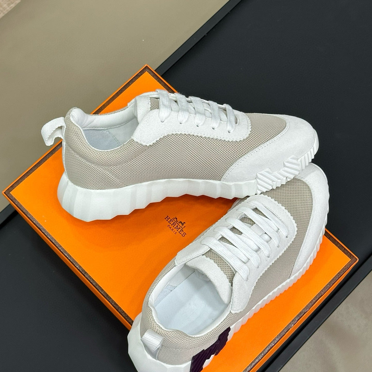 Shoes- Herm Bouncing Sneaker Premium Designer Casual Shoes