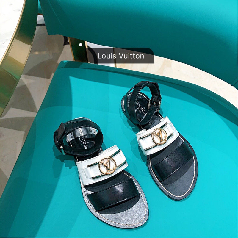 Louis Vuitton luxury shoes detail shot