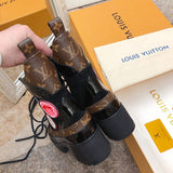 Close-up of Louis Vuitton shoes craftsmanship
