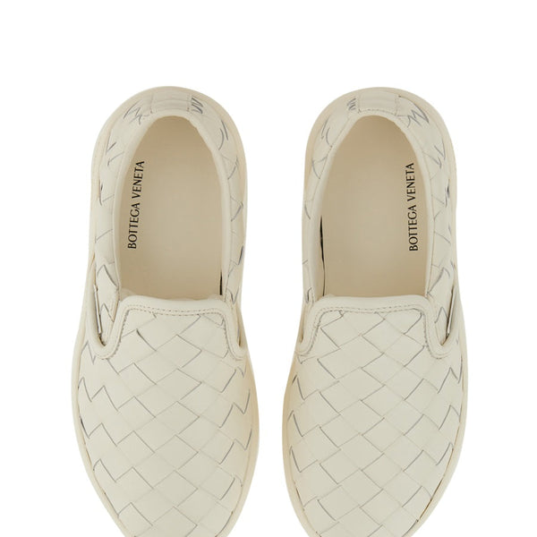 Close-up of Bottega Veneta athletic hardware and fine stitching