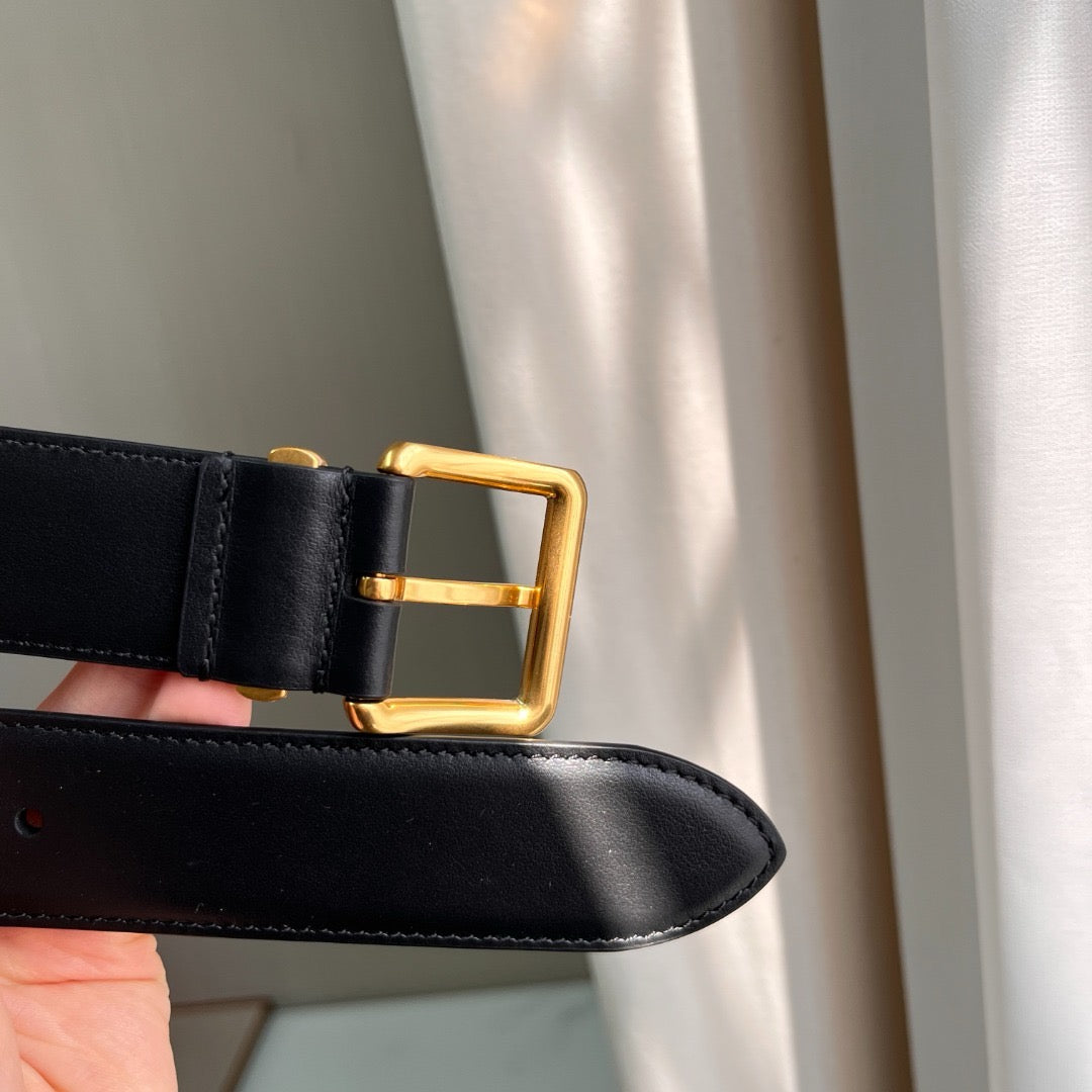 Belts- Miu M Belt 3.5 Cm Classic Everyday Designer Belt