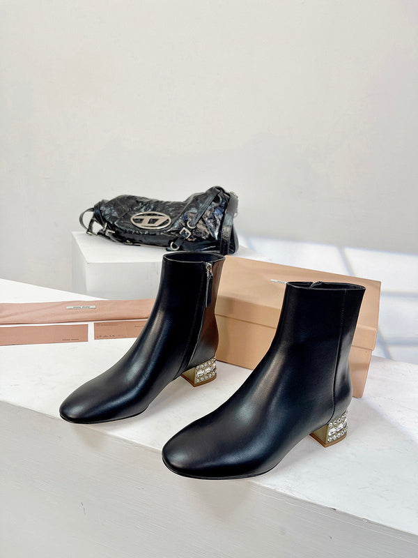 Close-up of Miu Miu shoes craftsmanship