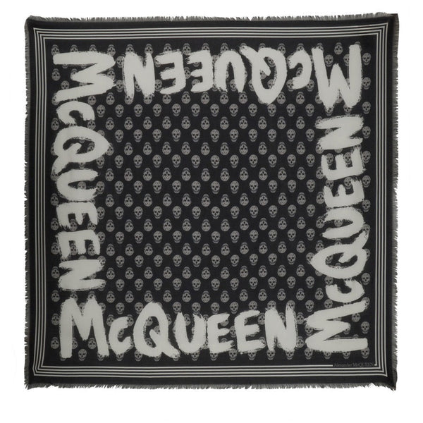 Alexander McQueen Scarves? Alexander Mcqueen Men Graffiti Biker Scarf Elegant Everyday Designer Scarf
