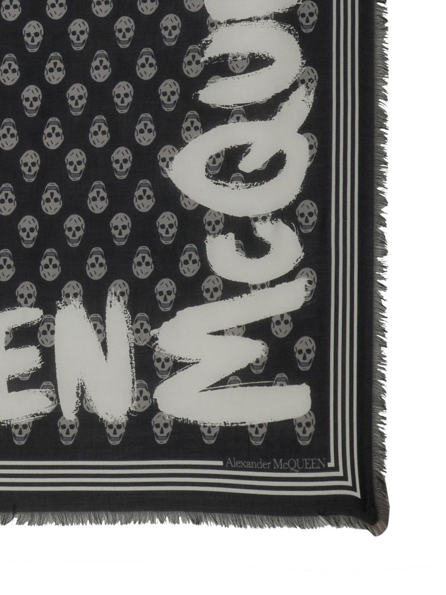 Alexander McQueen premium scarves & wraps detail and craftsmanship close-up