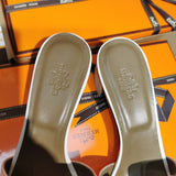 Hermès Tan Gladiator Sandals - Close-Up Texture View