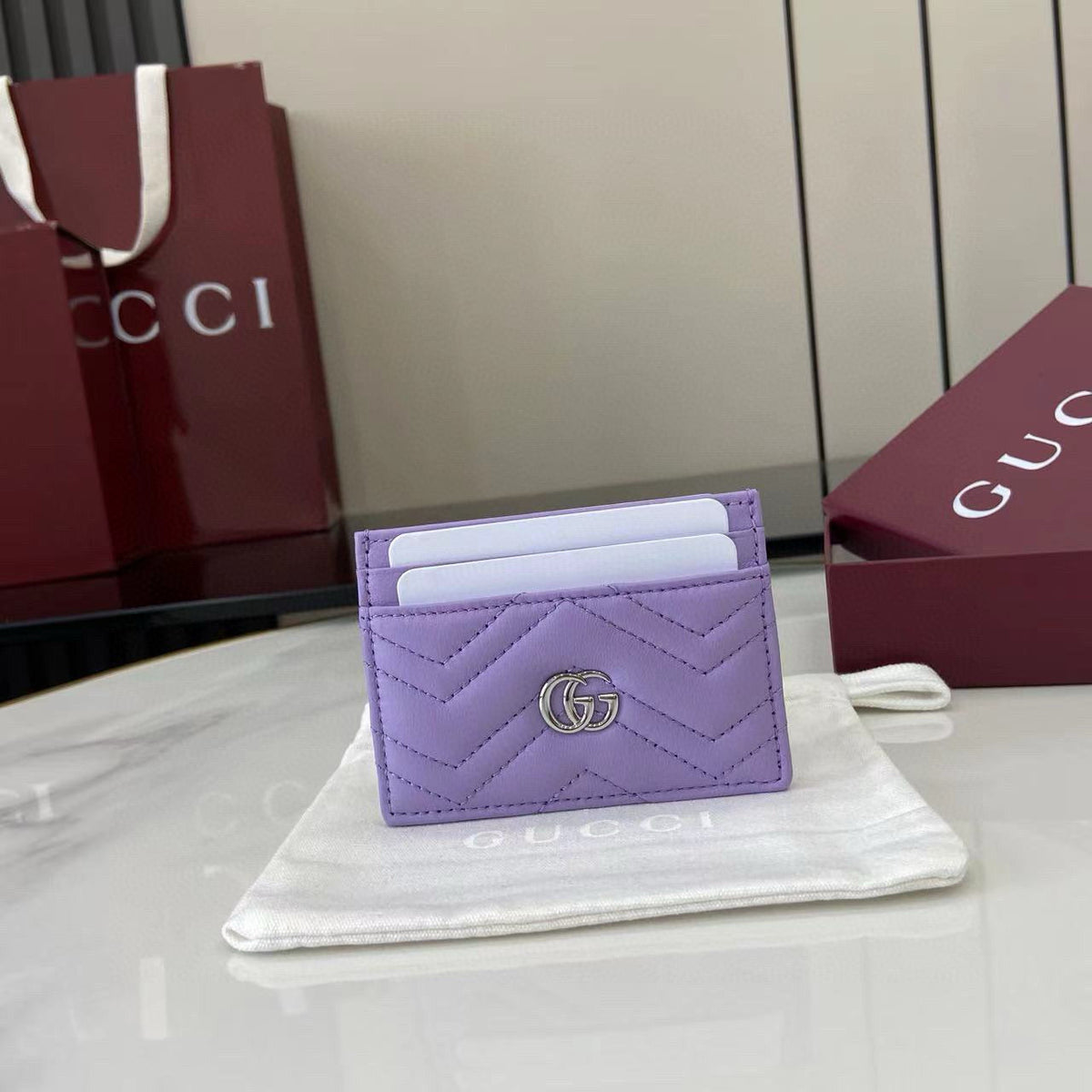 Gucci Wallets- Gucci Card Holder Elegant Everyday Leather Wallet