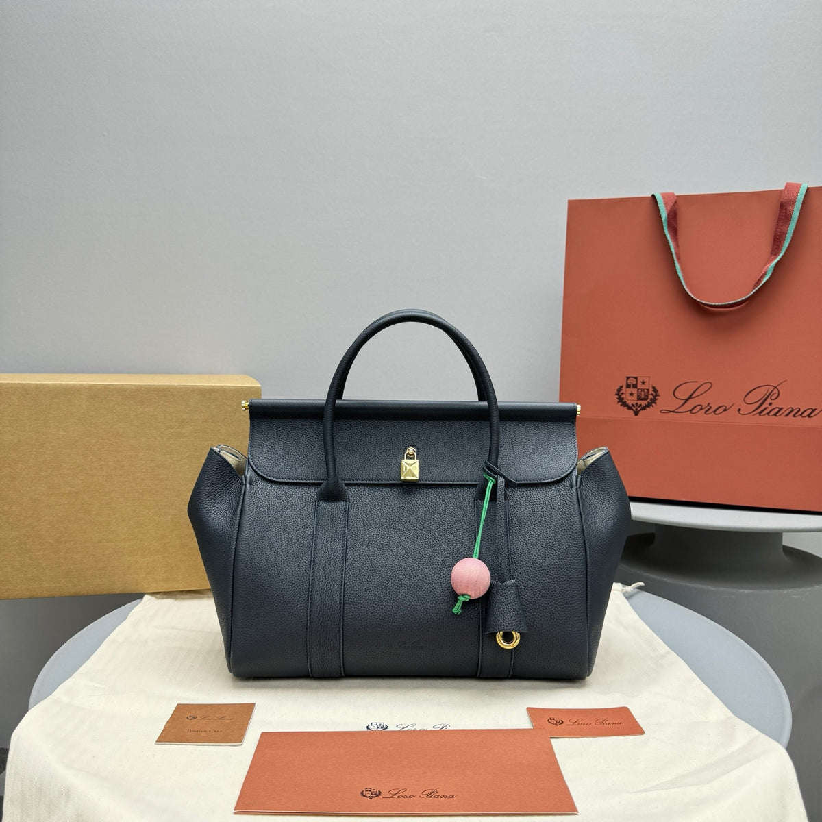 Bags- Loro P Loom Bag L32 Luxury Designer Leather Handbag