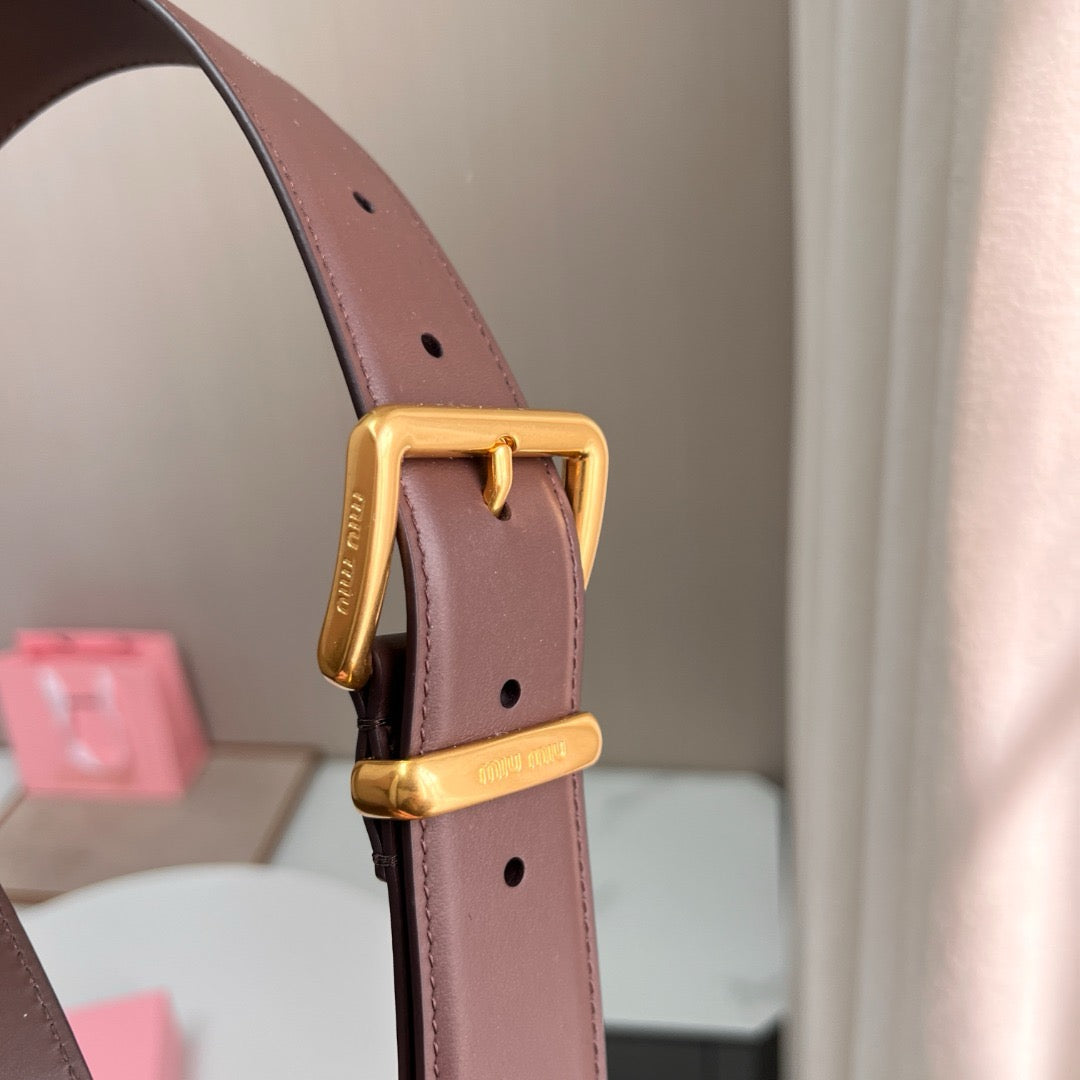 Belts- Miu M Belt 3.5 Cm Classic Everyday Designer Belt