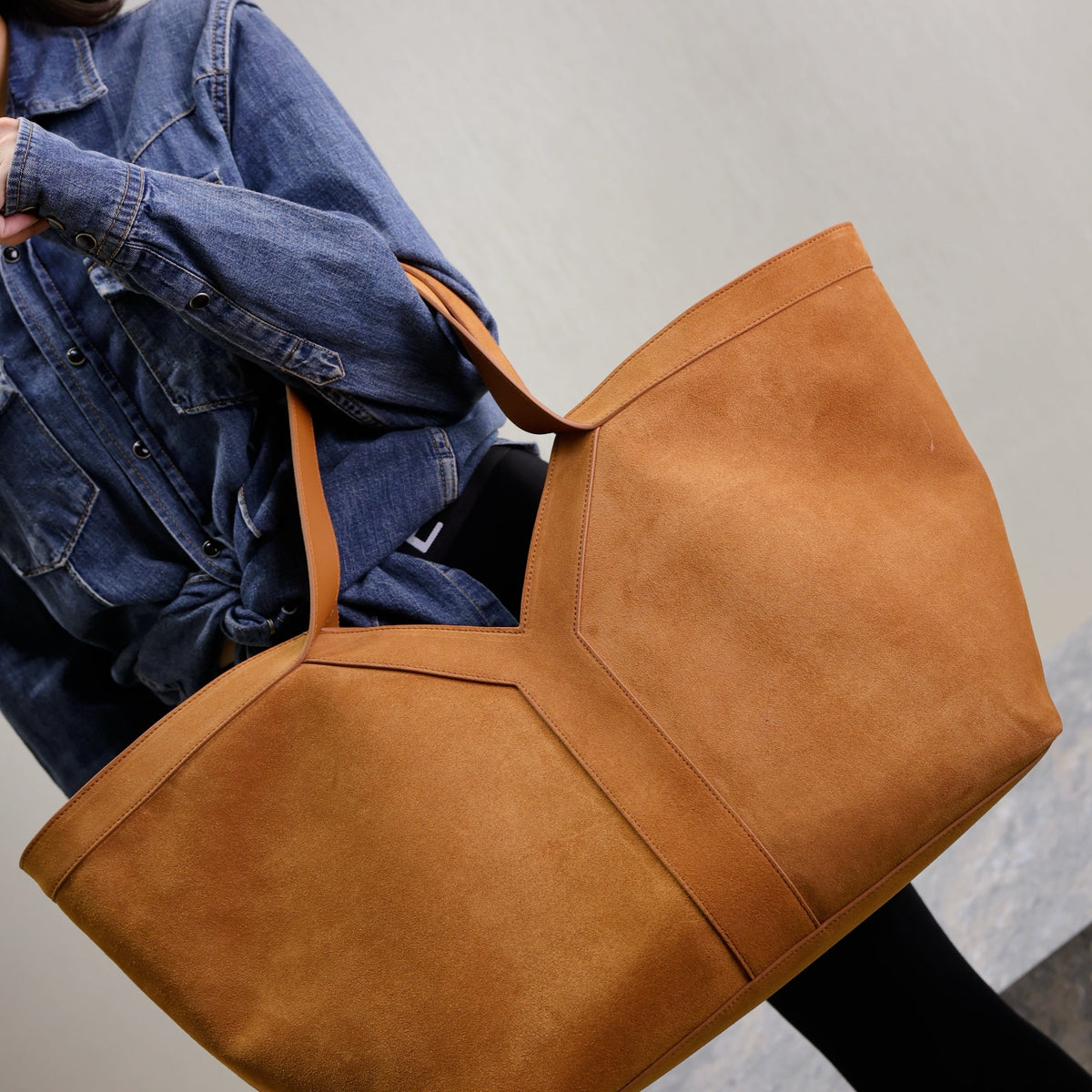 Saint Laurent Bags- Saint Laurent Y Tote In Suede Bag Premium Designer Shoulder Bag