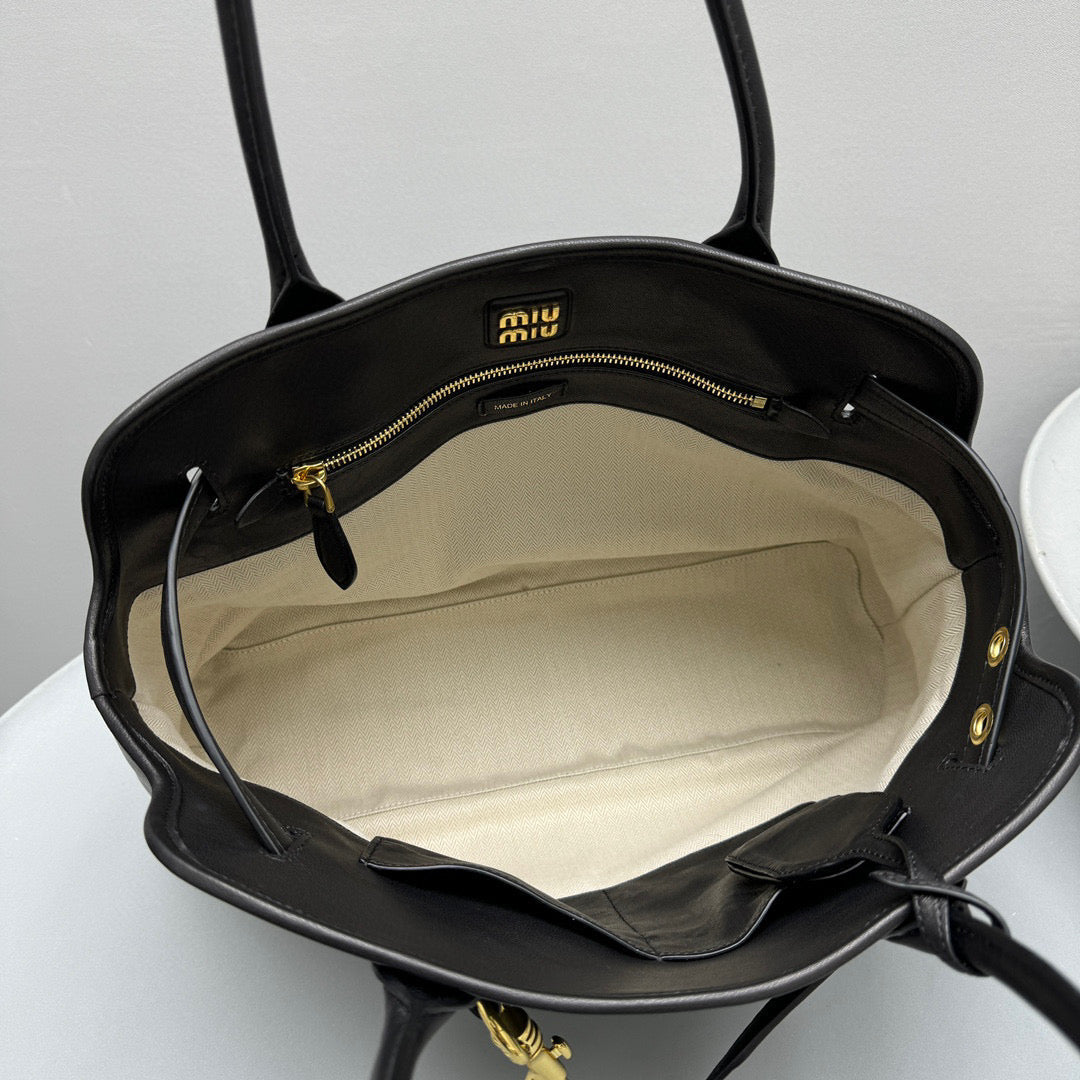 Bags- Miu M Aventure Nappa Leather Bag Elegant Everyday Designer Handbag