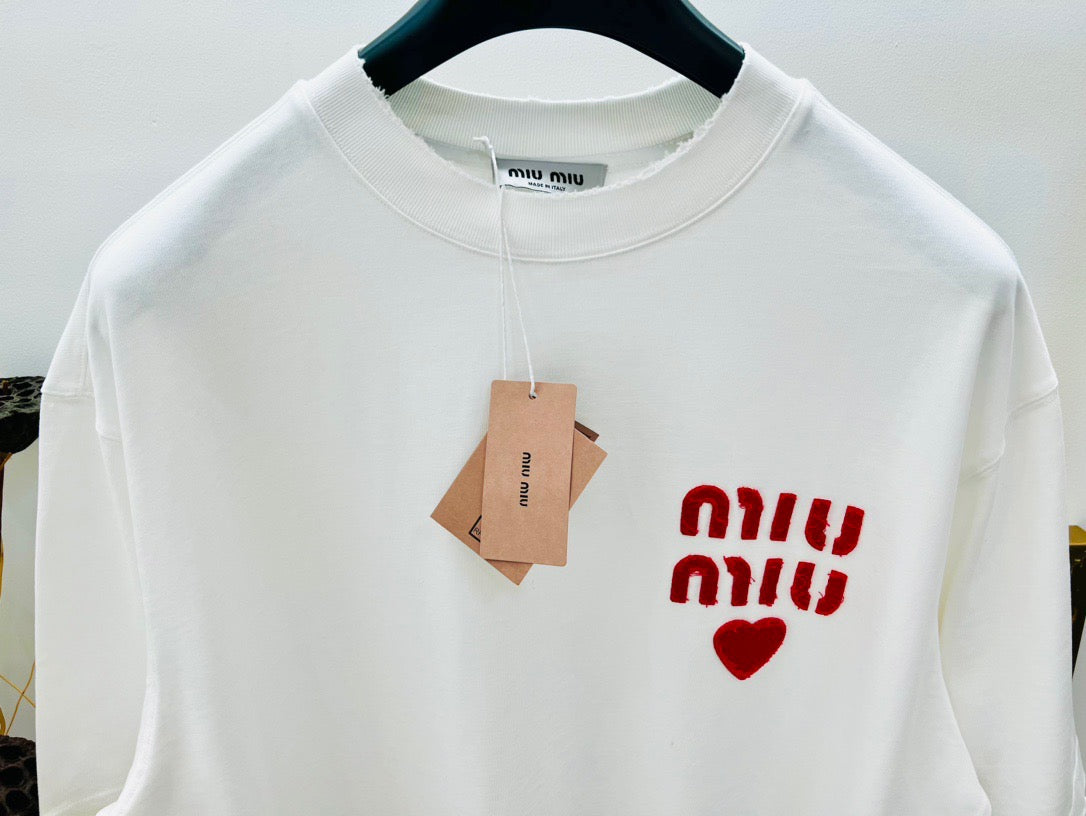 T-Shirts- Miu M T-shirt Nd Casual Everyday Designer Tee