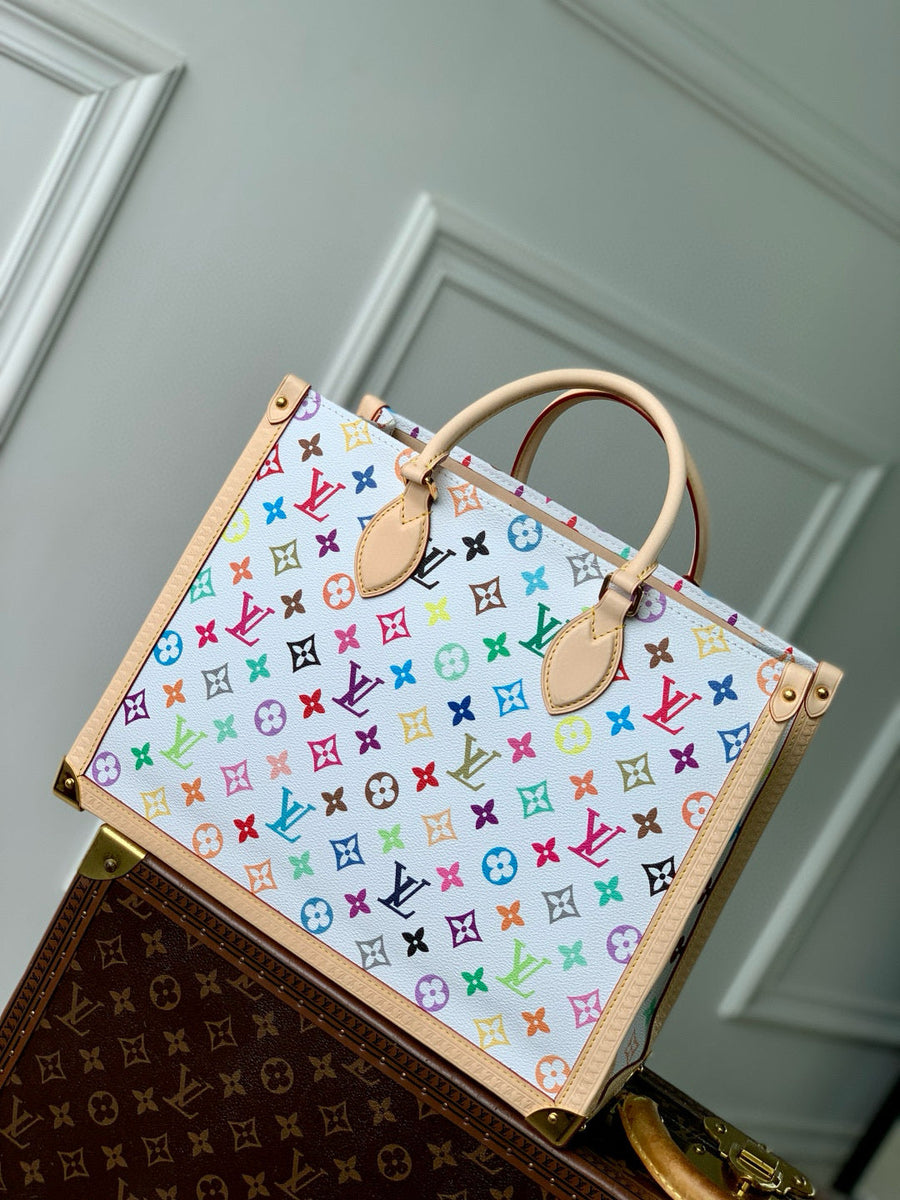 Louis Vuitton Bags- Louis Vuitton Lou x Murakami Onthego Mm Bag Elegant Everyday Designer Handbag
