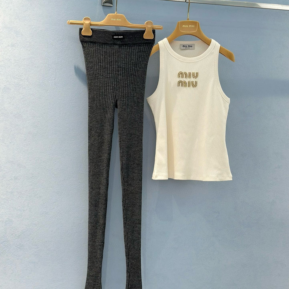 Tops- Miu M Tank Top Premium Designer Casual Top