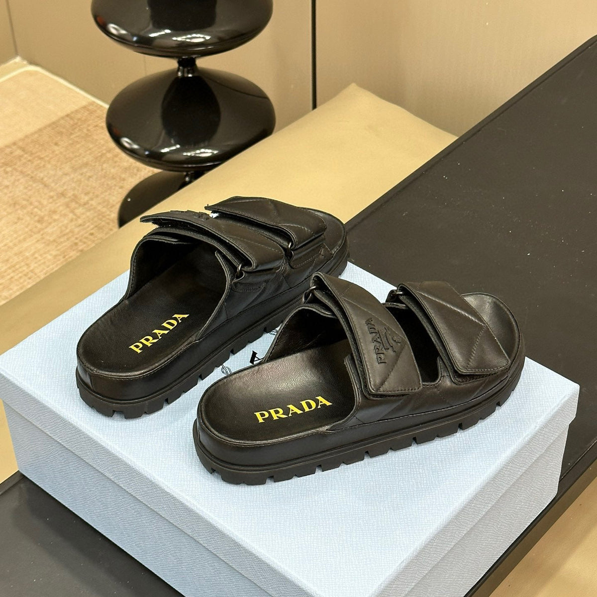 Shoes- Pd Nappa Leather Slides Comfortable Everyday Designer Shoes