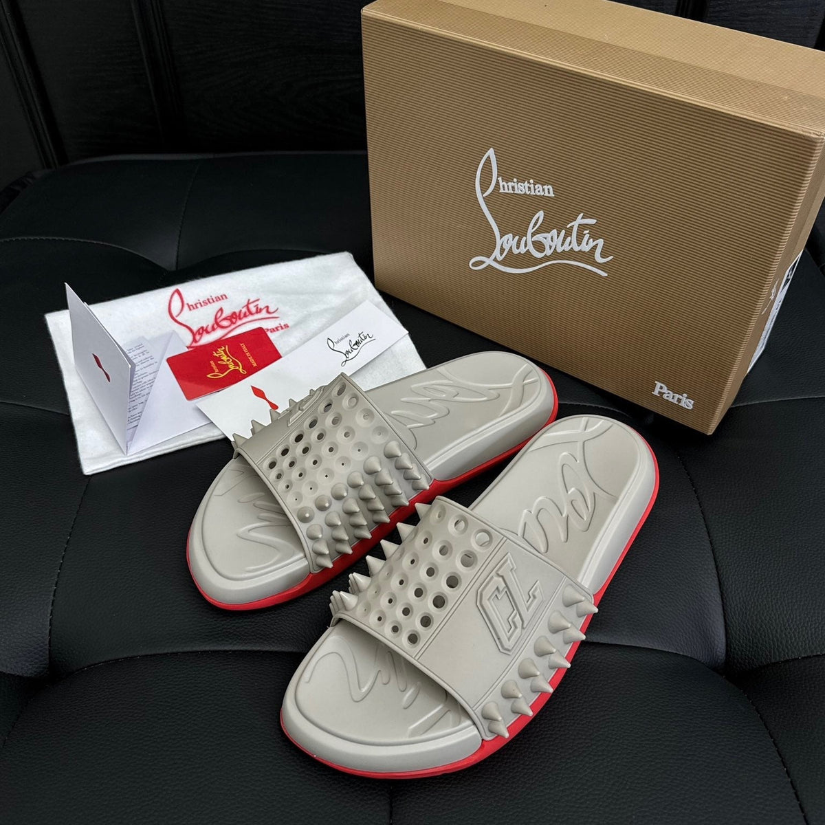 Shoes- Cl Spike Slides Comfortable Everyday Designer Shoes