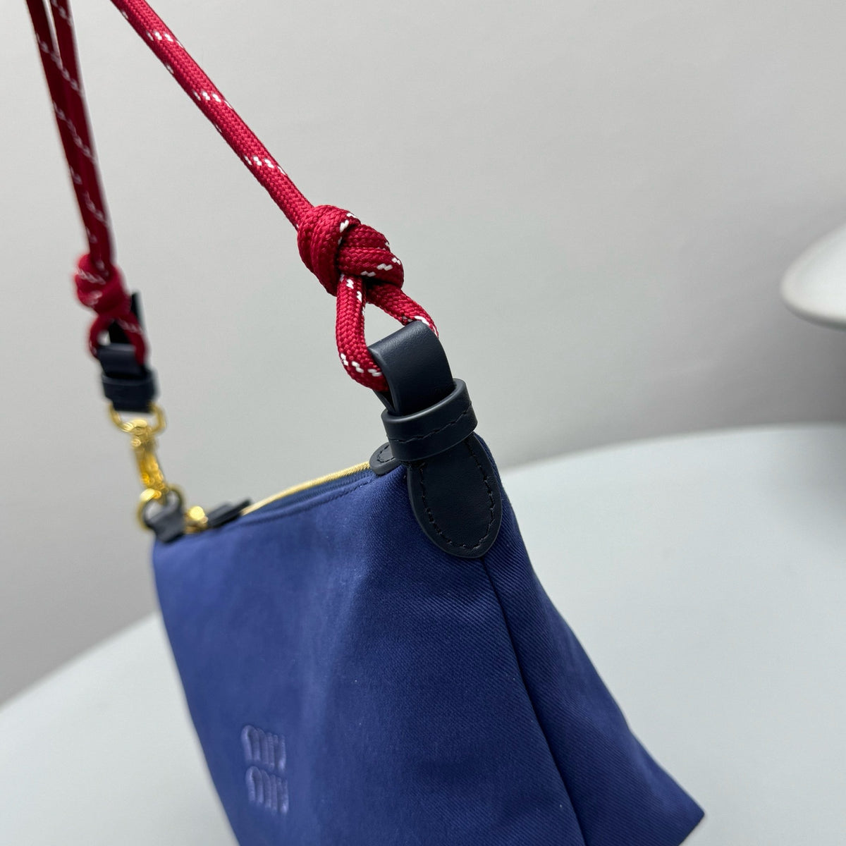 Bags- Miu M Gabardine Pouch Premium Designer Shoulder Bag