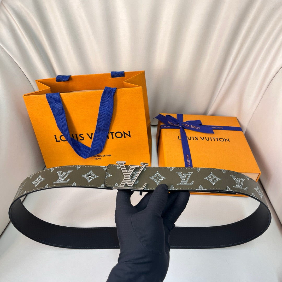 Louis Vuitton Belts- Louis Vuitton Lou Belt 4.0 Cm Premium Leather Designer Belt