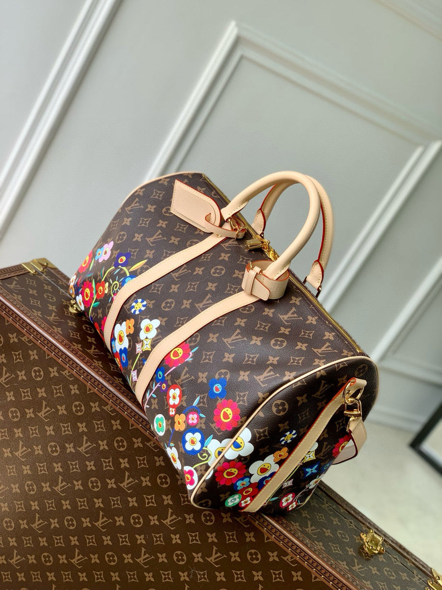 Louis Vuitton Bags- Louis Vuitton Lou x Murakami Keepall 45 Bag Luxury Designer Leather Handbag