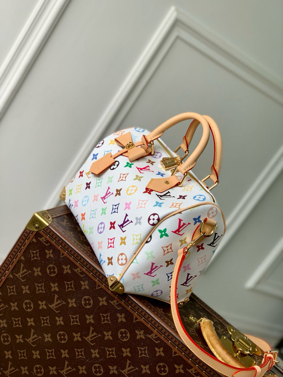 Louis Vuitton Bags- Louis Vuitton Lou x Murakami Speedy 25 Bag Luxury Designer Leather Handbag