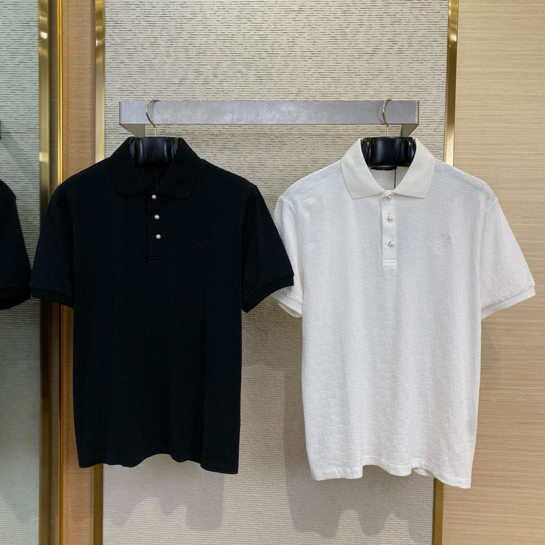 Louis Vuitton Polo Shirts- Louis Vuitton Lou Polo Classic Designer Cotton Polo Shirt