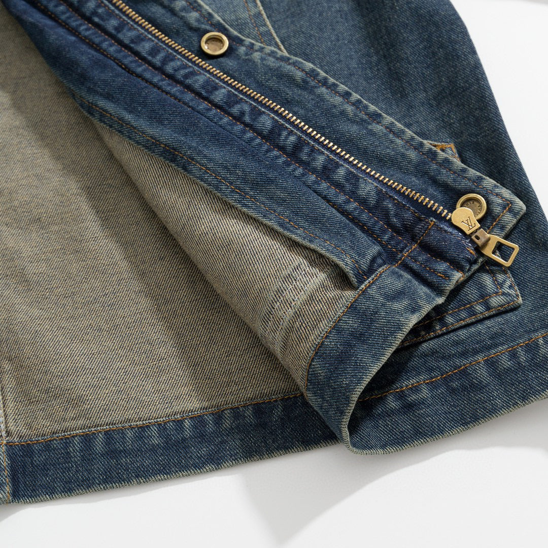 Louis Vuitton Jackets- Louis Vuitton Lou Denim Jacket Premium Casual Designer Jacket