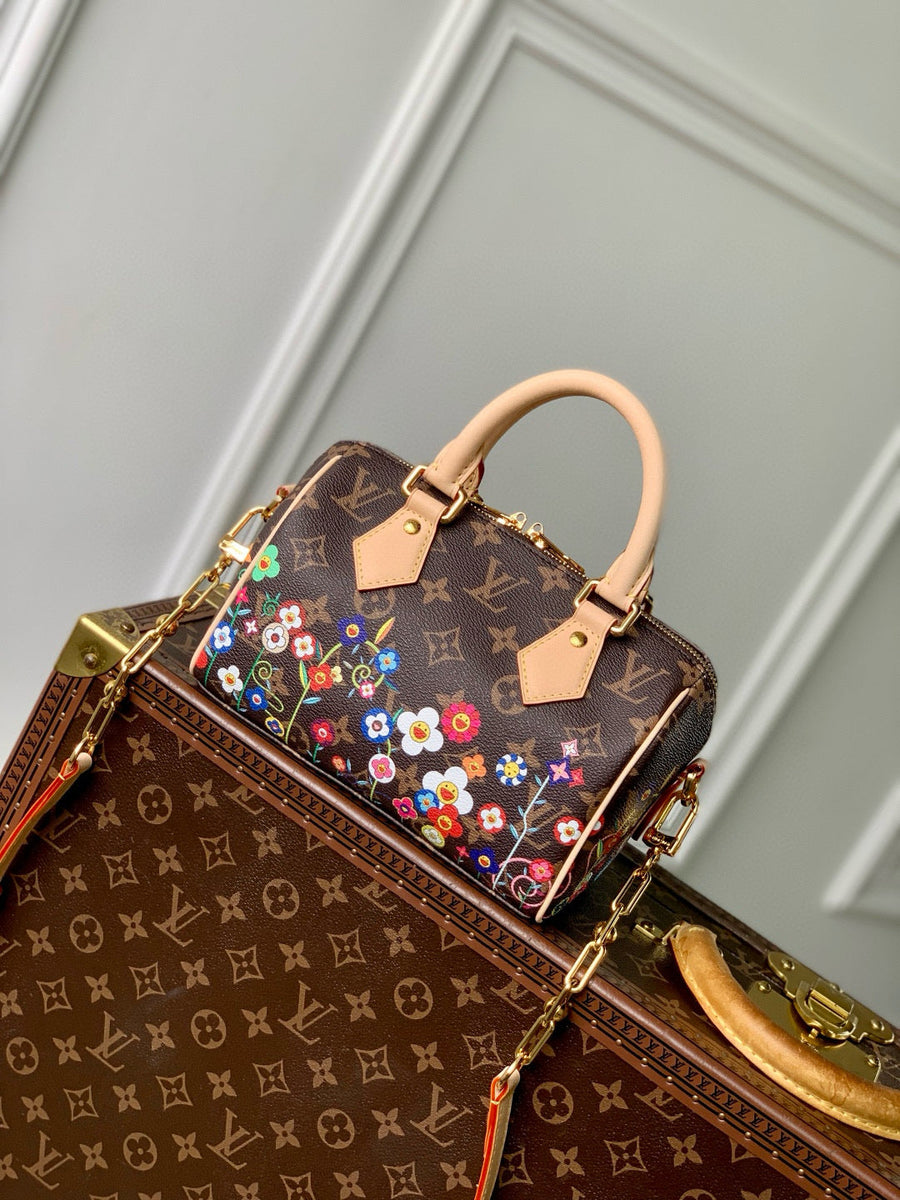 Louis Vuitton Bags- Louis Vuitton Lou x Murakami Speedy 20 Bag Elegant Everyday Designer Handbag
