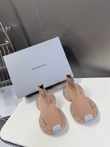 Balenciaga Beige Classic Ballet Flats - Full Silhouette View