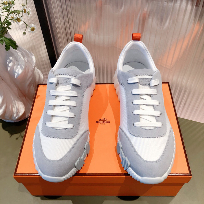 Hermès White High-Top Sneakers - Full Silhouette View