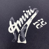Close-up of Amiri t-shirt craftsmanship
