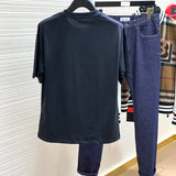 Close-up of Burberry t-shirt craftsmanship