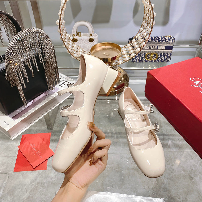 Close-up of Roger Vivier shoes craftsmanship