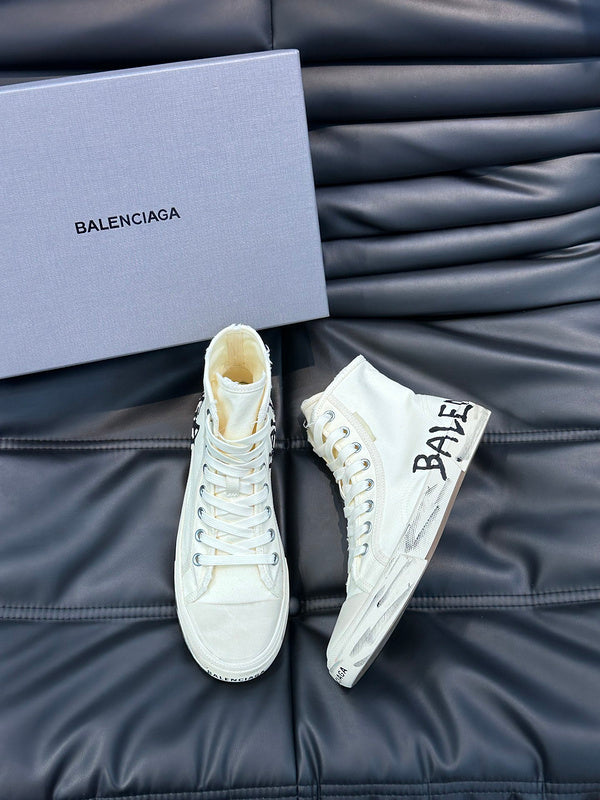 Balenciaga Camel Block Heel Pumps - Angled View