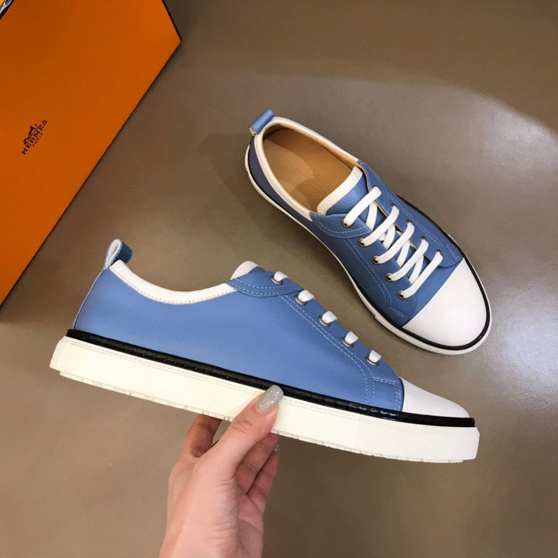 Hermès Tan Chunky Platform Sneakers - Front View
