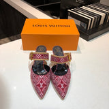 Louis Vuitton shoes Style 207 - close-up of statement logo accent