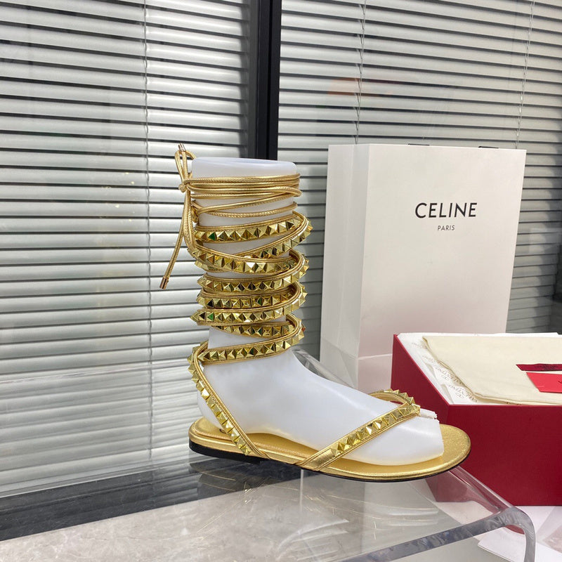 Close-up of Valentino Garavani shoes craftsmanship