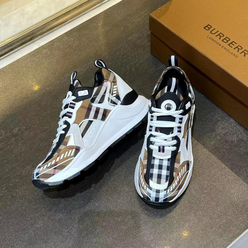 Burberry Burgundy Slip-On Sneakers - Heel Detail View