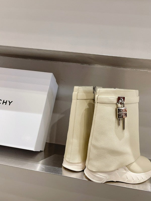 Givenchy Burgundy Classic Ballet Flats - Angled View