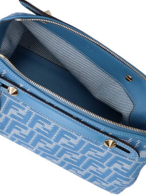 Close-up of Fendi shoulder bags hardware and fine stitching