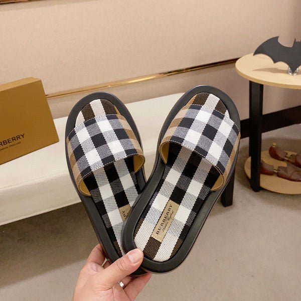 Burberry Burgundy Slip-On Sneakers - Sole Detail View