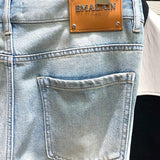 Close-up of Balmain designer clothing craftsmanship