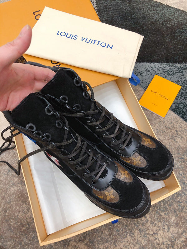 Close-up of Louis Vuitton shoes craftsmanship