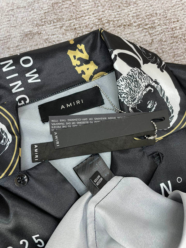 Amiri luxury t-shirt detail shot