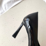 Close-up of Saint Laurent shoes craftsmanship