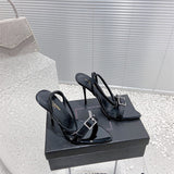 Close-up of Saint Laurent shoes craftsmanship